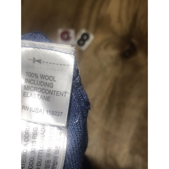 massimo dutti v neck sweater Women xL Blue Wool Pull Over @G8 - Picture 7 of 9